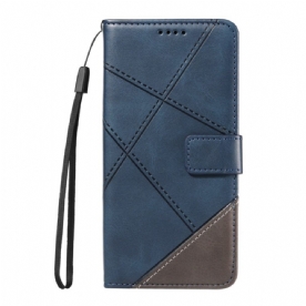 Flip Case Leren Xiaomi 15 Ultra Geometrisch Ontwerp