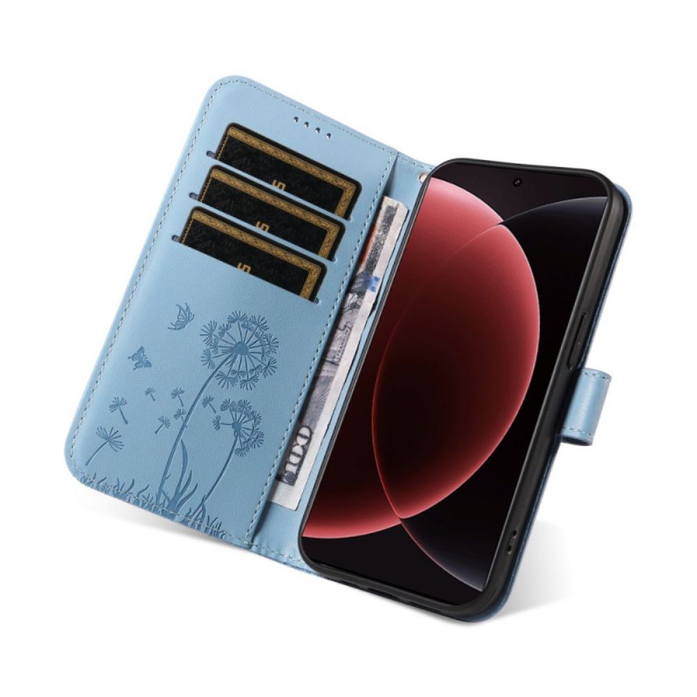 Flip Case Leren Xiaomi 15 Ultra Paardenbloemband