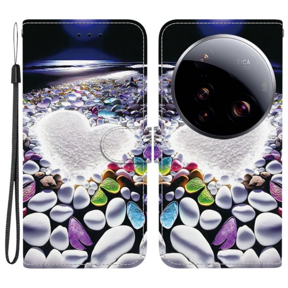 Flip Case Leren Xiaomi 15 Ultra Wit Hart