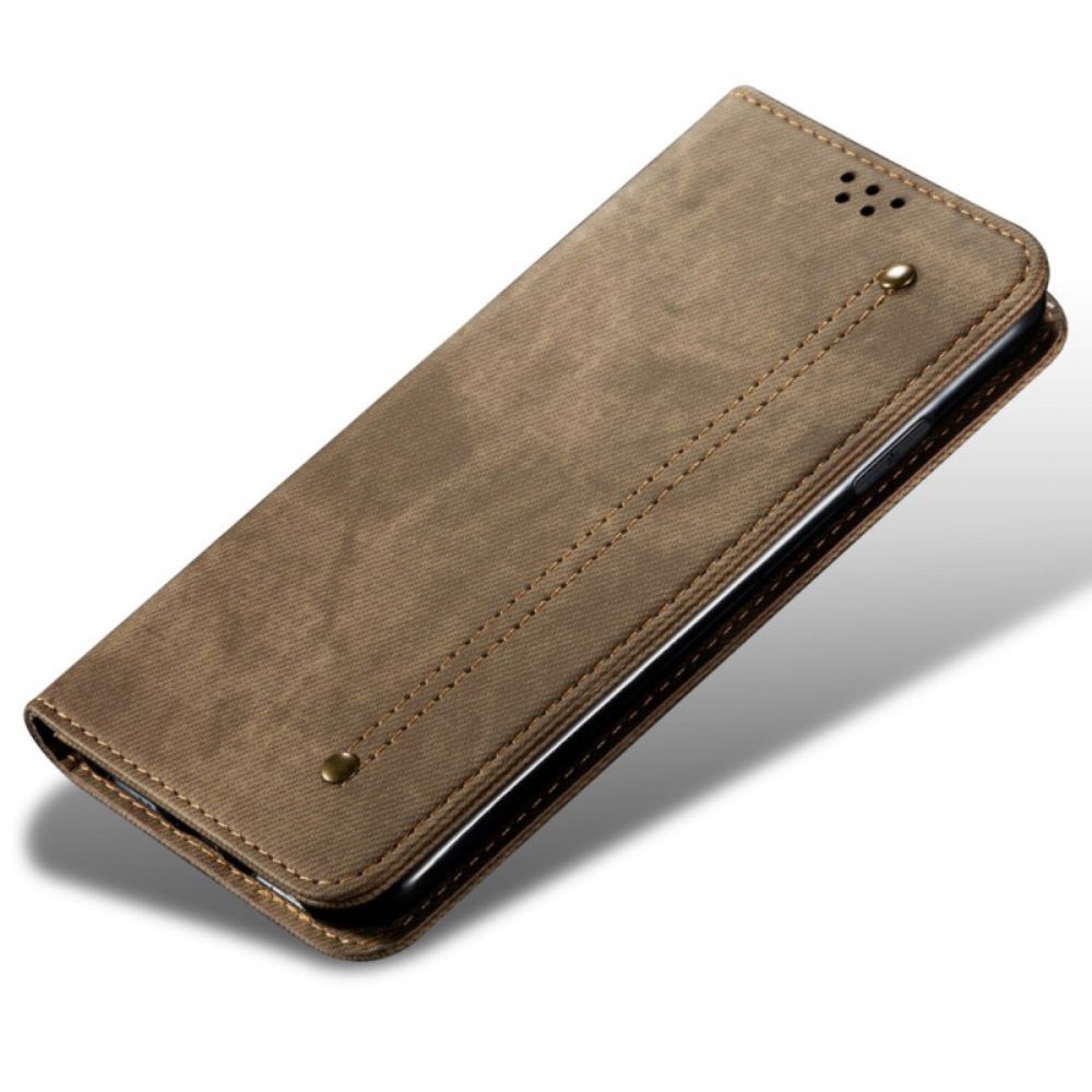 Folio-hoesje Xiaomi 15 Ultra Denimstof Bescherming Hoesje