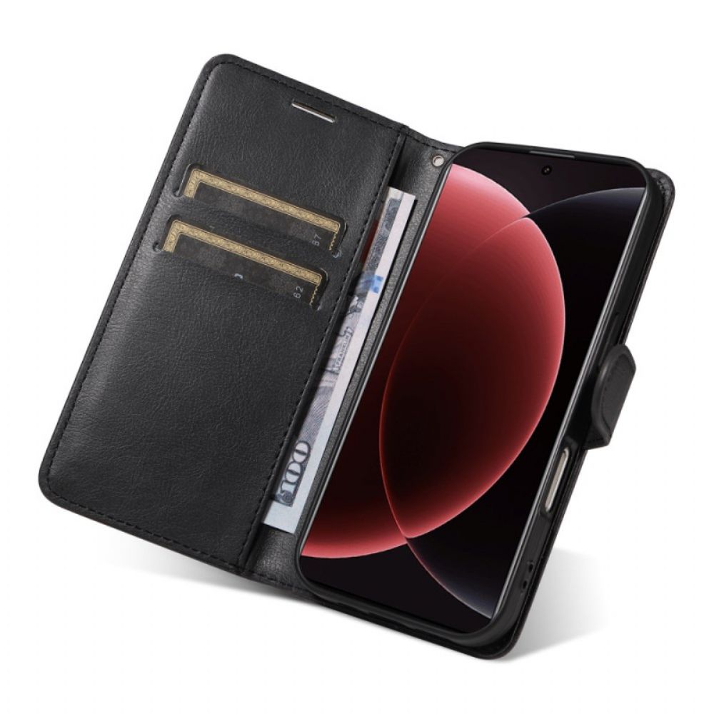 Folio-hoesje Xiaomi 15 Ultra Effen Kunstleer