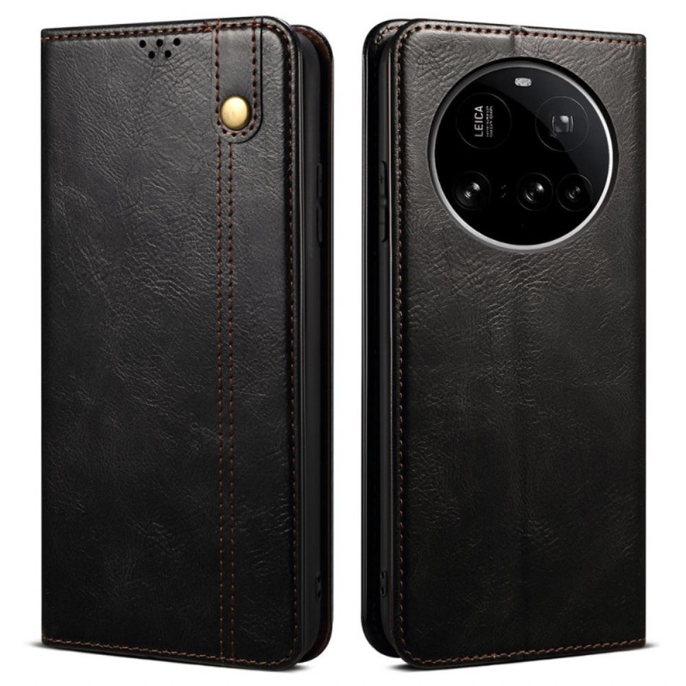 Folio-hoesje Xiaomi 15 Ultra Gewaxt Kunstleer Bescherming Hoesje