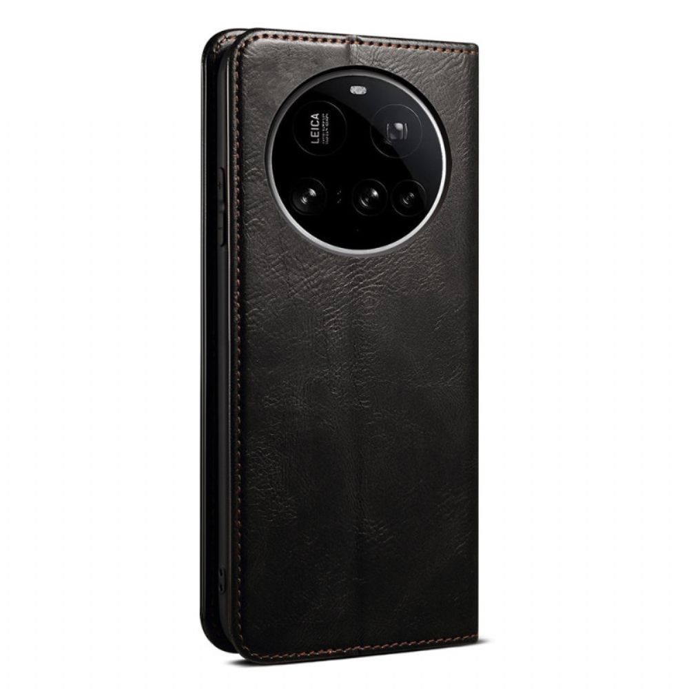 Folio-hoesje Xiaomi 15 Ultra Gewaxt Kunstleer Bescherming Hoesje