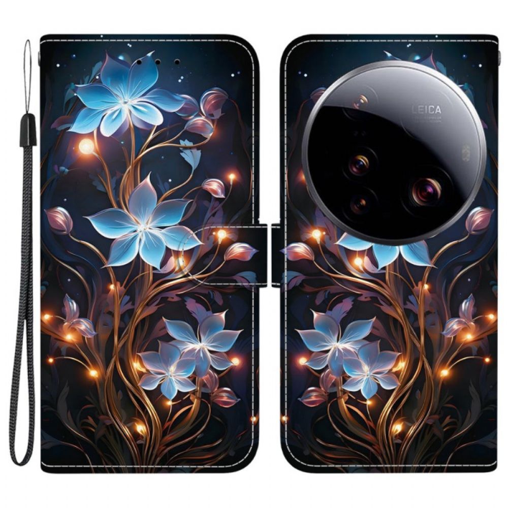 Folio-hoesje Xiaomi 15 Ultra Lantaarnbloemen