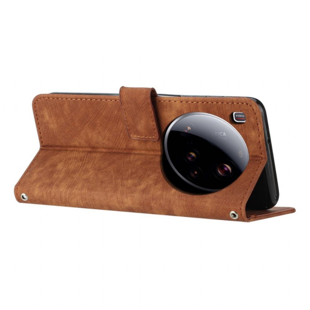 Folio-hoesje Xiaomi 15 Ultra Lijnenontwerp