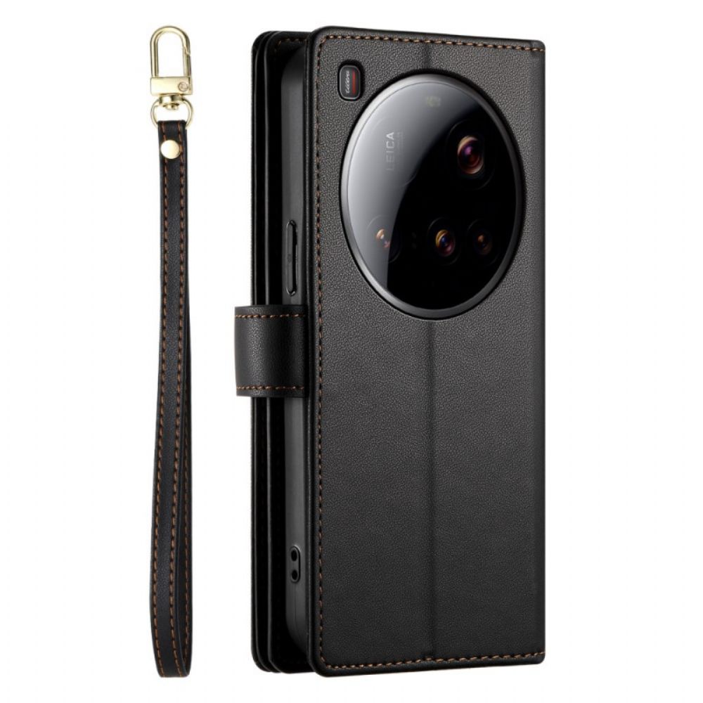 Folio-hoesje Xiaomi 15 Ultra Portemonnee Met Band En Schouderband