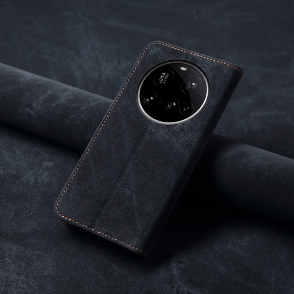 Folio-hoesje Xiaomi 15 Ultra Telefoonhoesje Denimstof