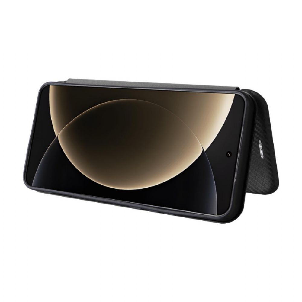 Folio-hoesje Xiaomi 15 Ultra Telefoonhoesje Geborsteld Koolstofvezel