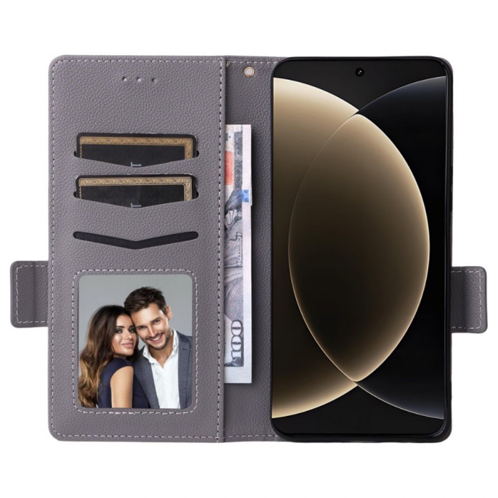 Folio-hoesje Xiaomi 15 Ultra Telefoonhoesje Gestructureerd Bandje