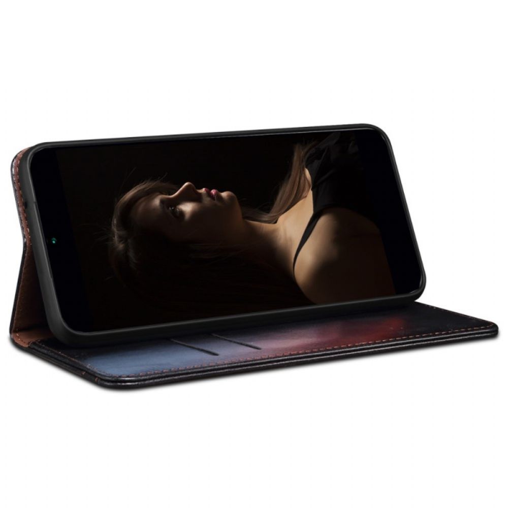 Folio-hoesje Xiaomi 15 Ultra Telefoonhoesje Gewaxt Kunstleer