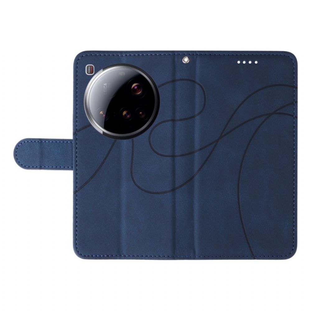 Folio-hoesje Xiaomi 15 Ultra Telefoonhoesje Golvende Lijnen