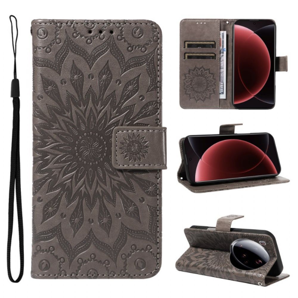 Folio-hoesje Xiaomi 15 Ultra Telefoonhoesje Zonnebloempatroon