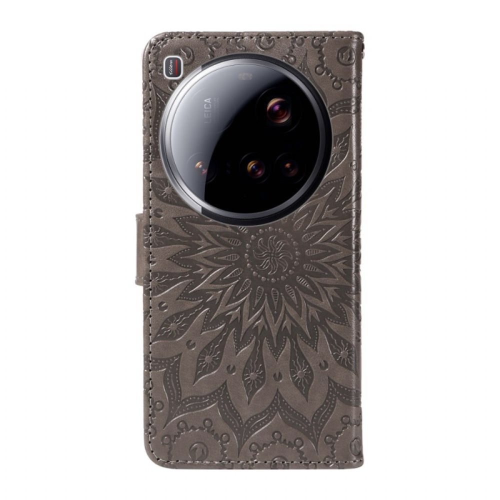 Folio-hoesje Xiaomi 15 Ultra Telefoonhoesje Zonnebloempatroon