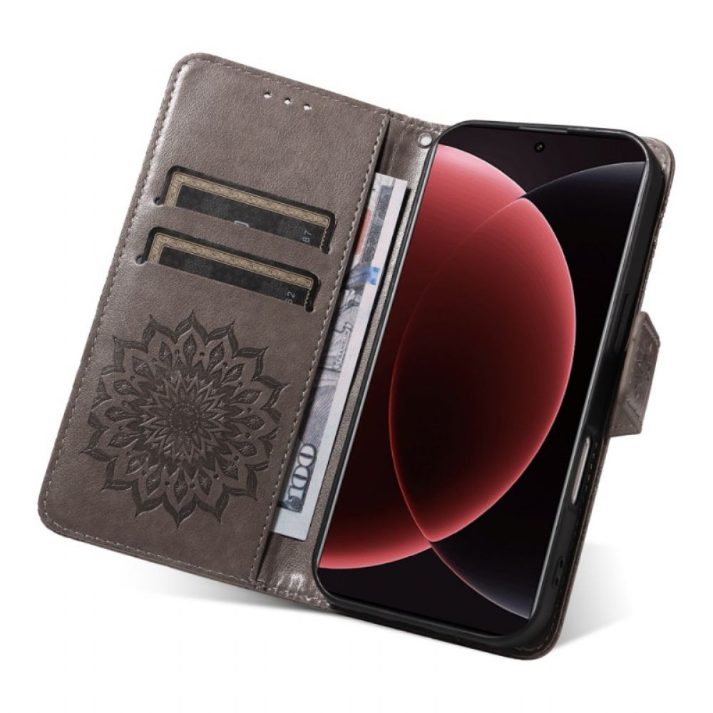 Folio-hoesje Xiaomi 15 Ultra Telefoonhoesje Zonnebloempatroon