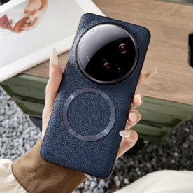 Hoesje Xiaomi 15 Ultra Compatibel Met Magsafe Lychee Leerlook Bescherming Hoesje