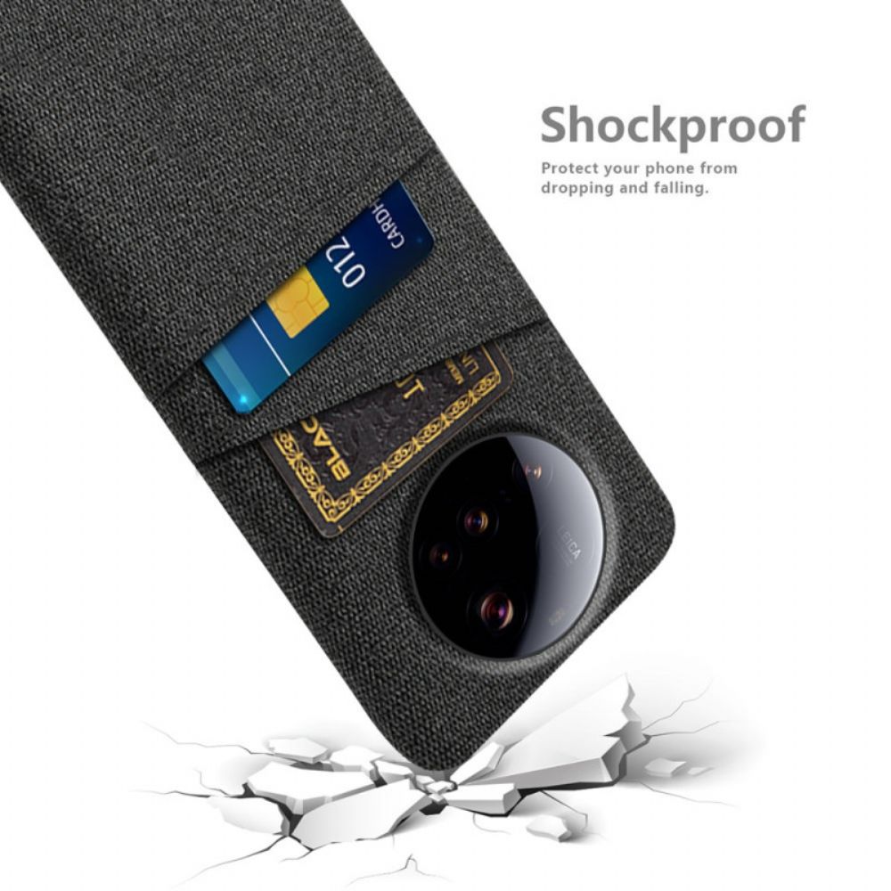 Hoesje Xiaomi 15 Ultra Stoffen Dubbele Kaarthouder
