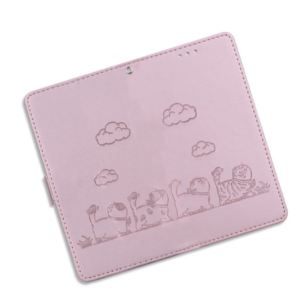 Leren Hoesje Voor Xiaomi 15 Ultra Rfid-blokkerend & Kittenpatroon