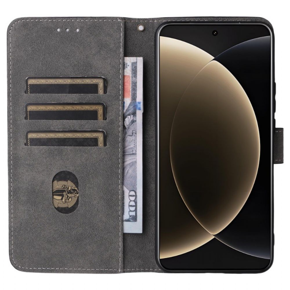 Leren Hoesje Voor Xiaomi 15 Ultra Suède-effect Rfid-blokkering