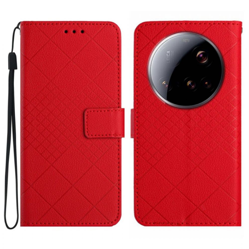 Leren Hoesje Xiaomi 15 Ultra Diamantpatroon