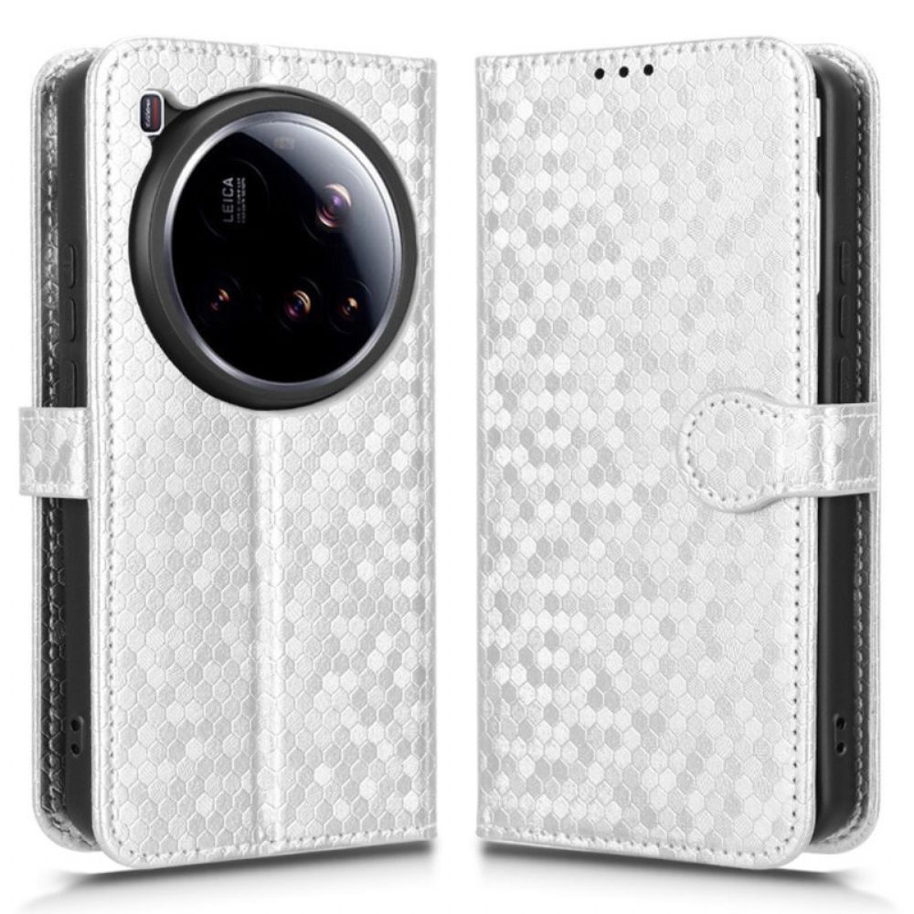 Leren Hoesje Xiaomi 15 Ultra Glitterstippen Bescherming Hoesje