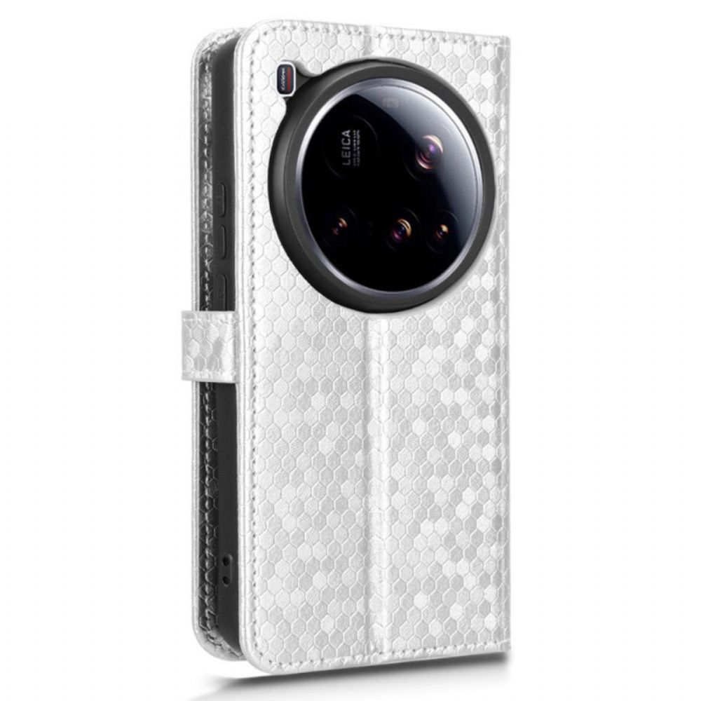 Leren Hoesje Xiaomi 15 Ultra Glitterstippen Bescherming Hoesje