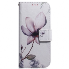 Leren Hoesje Xiaomi 15 Ultra Roze Bloem Bescherming Hoesje