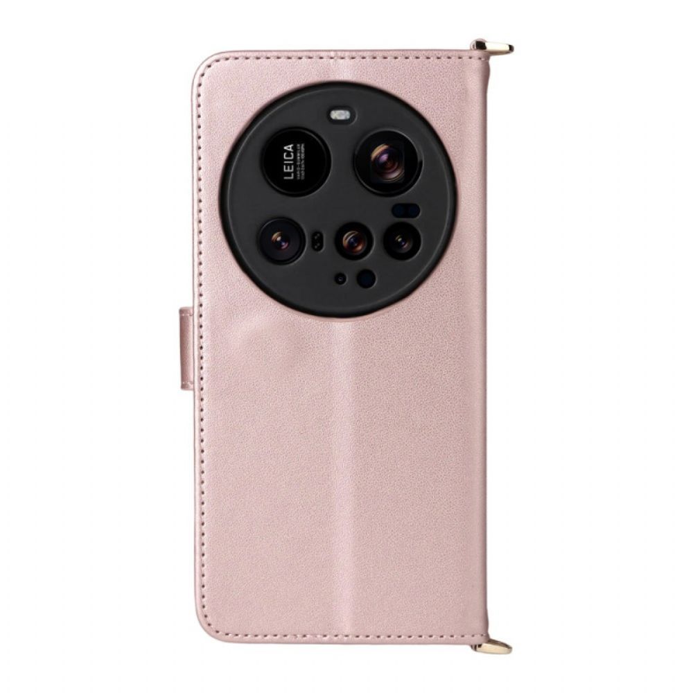 Leren Hoesje Xiaomi 15 Ultra Schouderband En Bandje Bescherming Hoesje