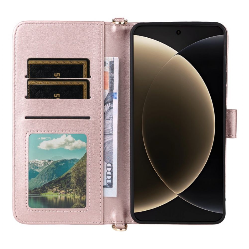 Leren Hoesje Xiaomi 15 Ultra Schouderband En Bandje Bescherming Hoesje