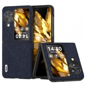 Bescherming Hoesje Oppo Find N3 Flip Abeel Kruistextuur