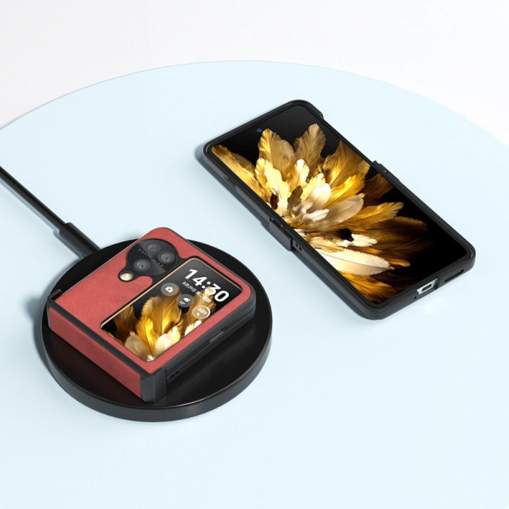 Hoesje Oppo Find N3 Flip Abeel-leer Effect Bescherming Hoesje