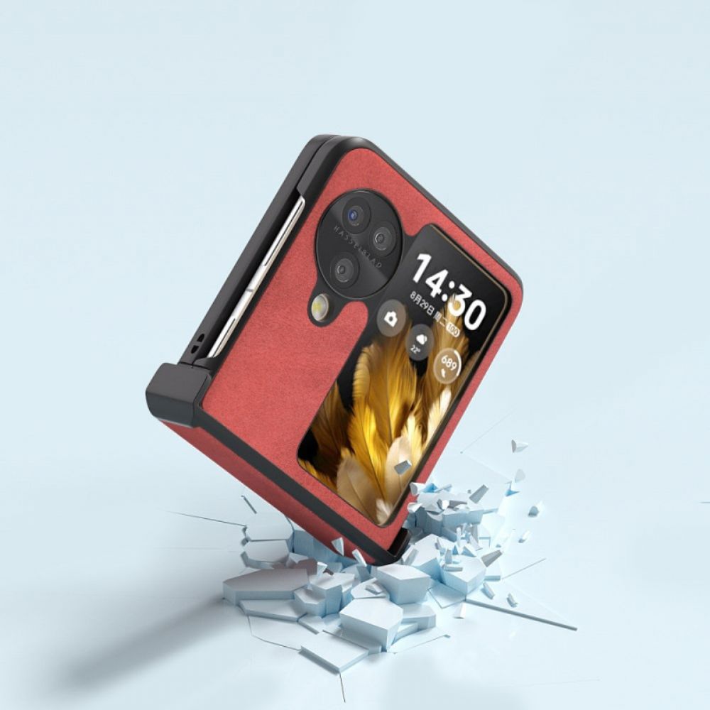 Hoesje Oppo Find N3 Flip Abeel-leer Effect Bescherming Hoesje