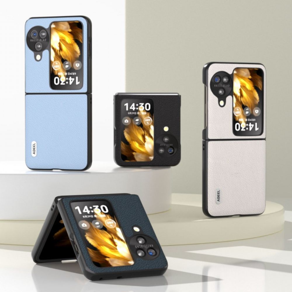 Hoesje Voor Oppo Find N3 Flip Abeel Getextureerd Leerstijl