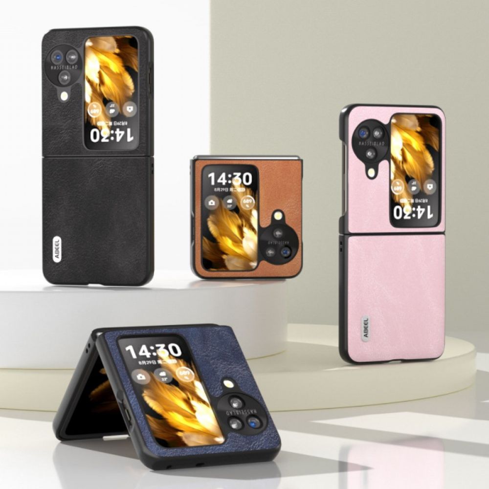Hoesje Voor Oppo Find N3 Flip Abeel Lederen Stijl