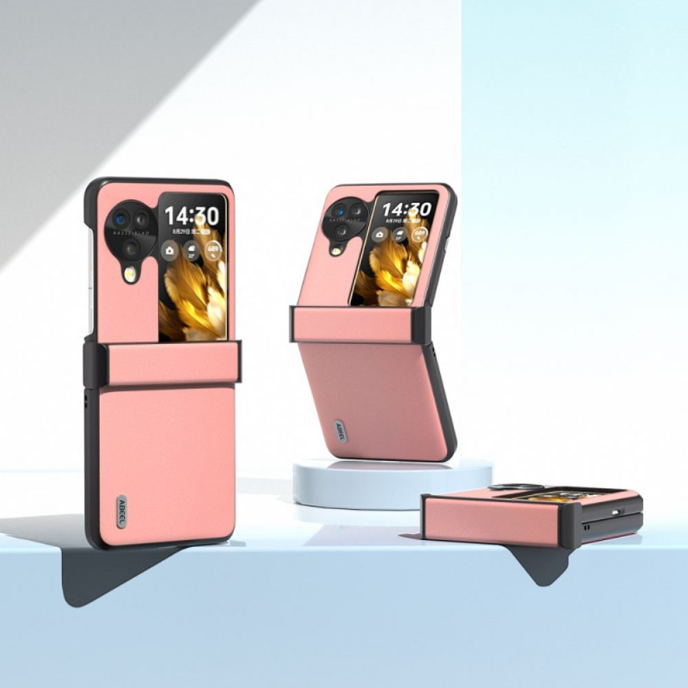 Hoesje Voor Oppo Find N3 Flip Getextureerd Leer Abeel