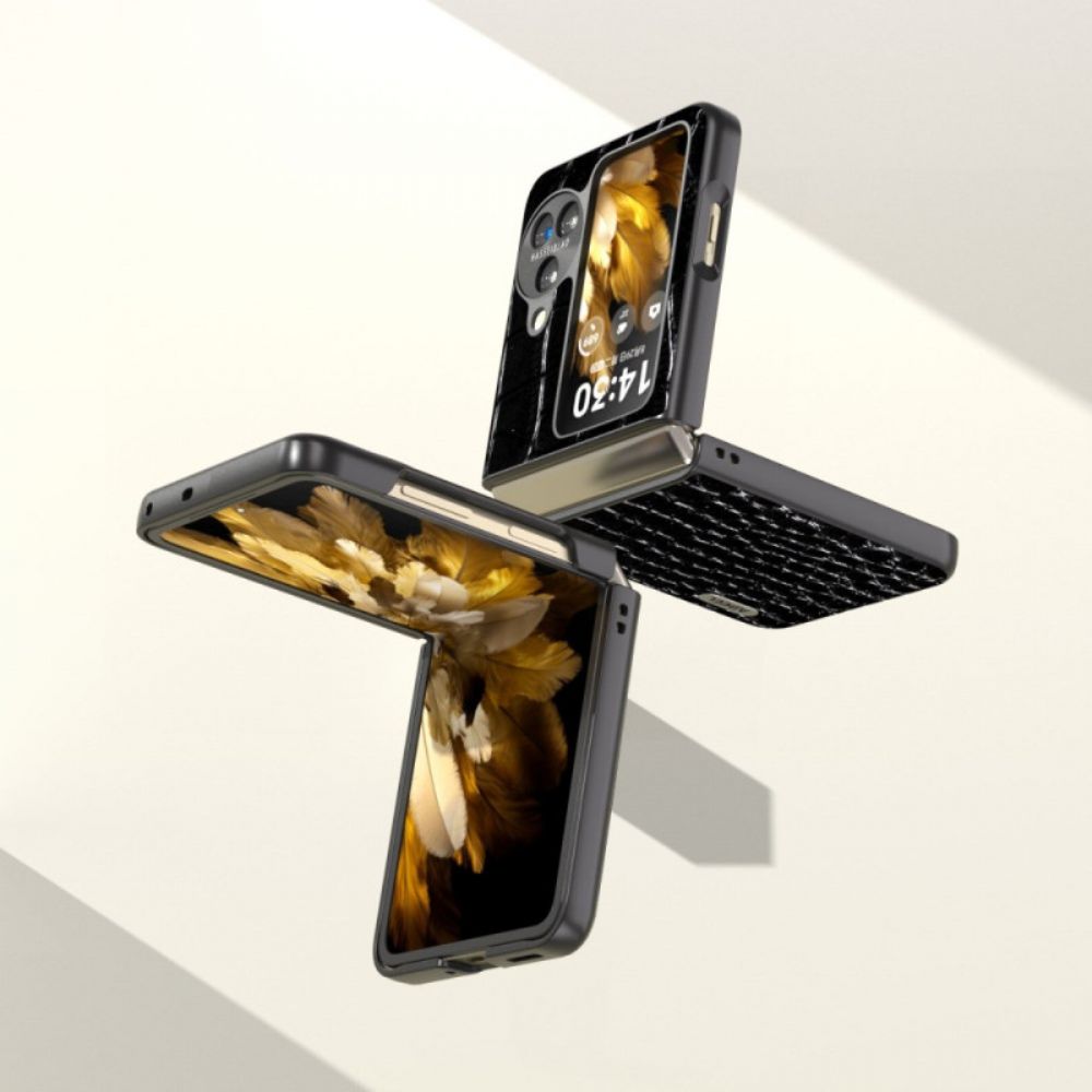 Hoesje Voor Oppo Find N3 Flip Krokodiltextuur