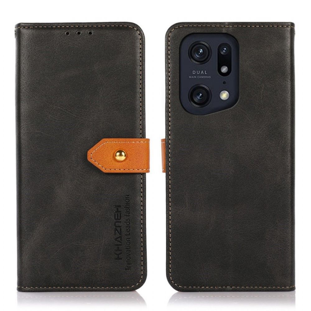 Folio-hoesje voor Oppo Find X5 Pro Met Khazneh-band