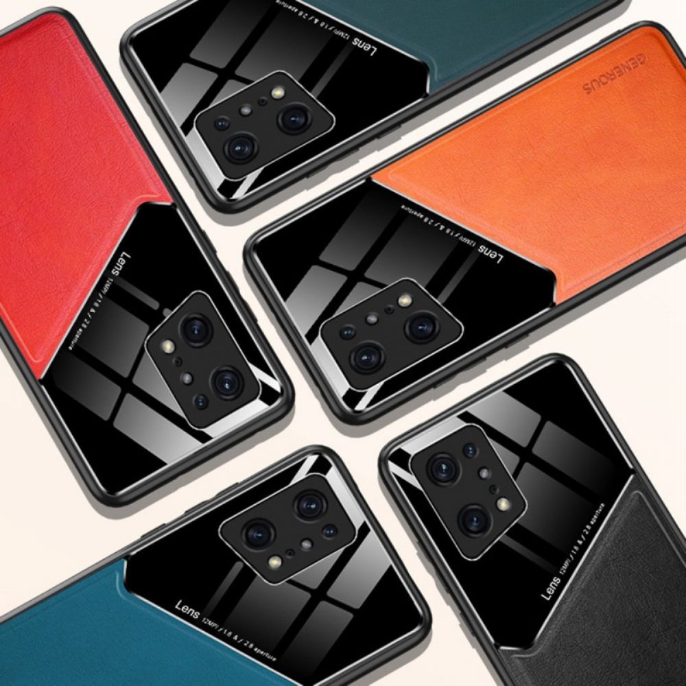 Hoesje voor Oppo Find X5 Pro Premium Kunstleer
