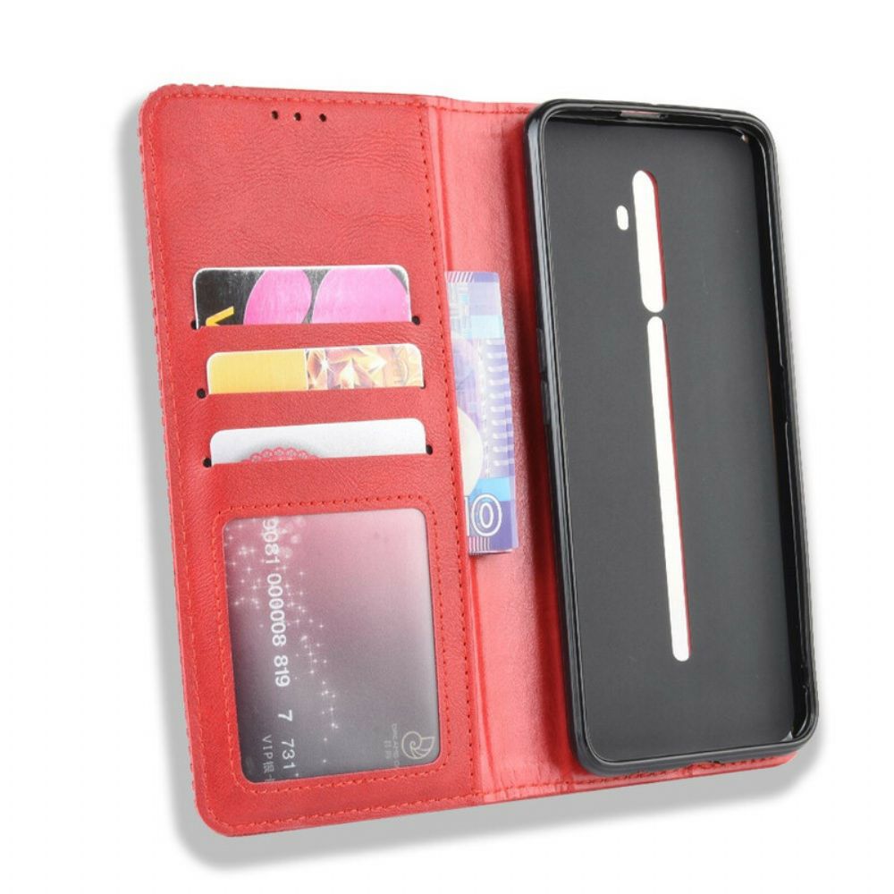 Bescherming Hoesje voor Oppo Reno 2Z Folio-hoesje Gestyled Vintage Leereffect