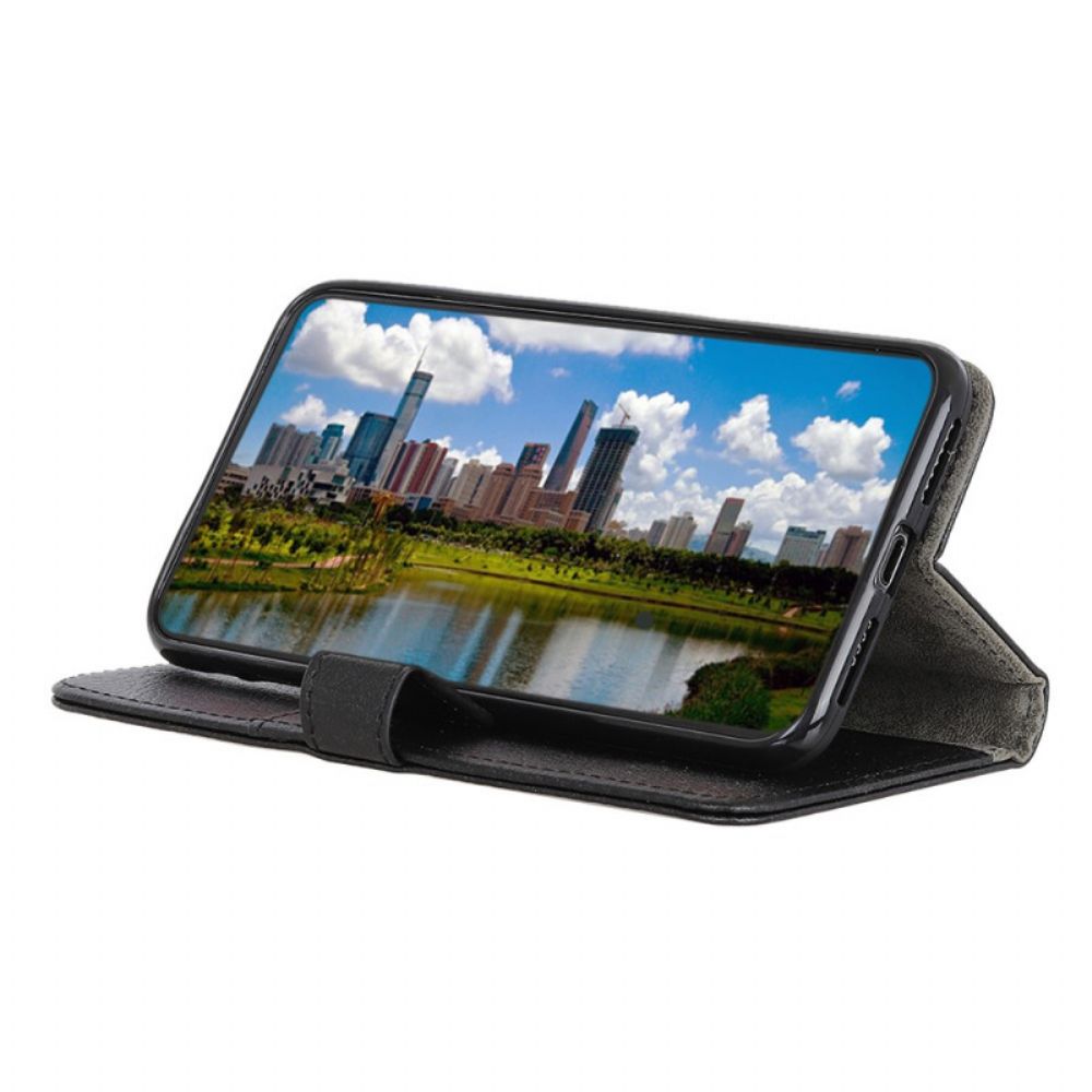 Folio-hoesje voor Samsung Galaxy A03 Premium Litchi Kunstleer