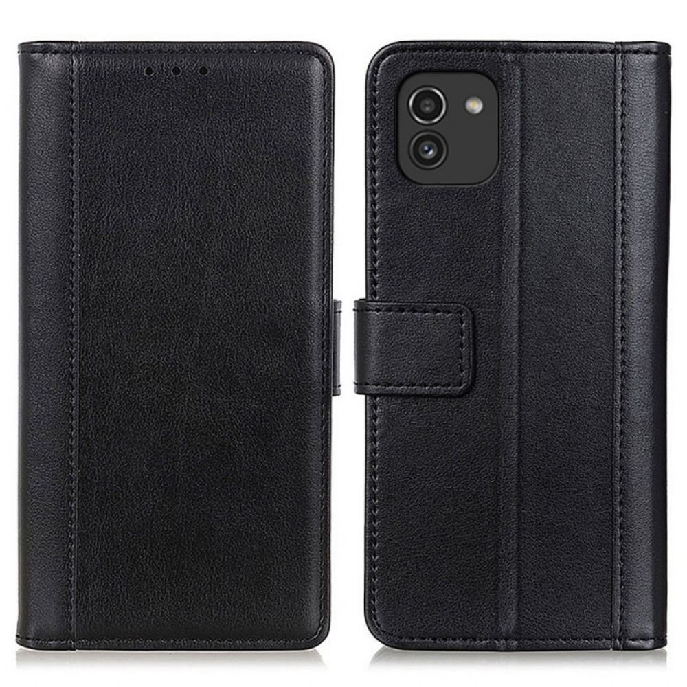 Folio-hoesje voor Samsung Galaxy A03 Stijl Leer Elegantie