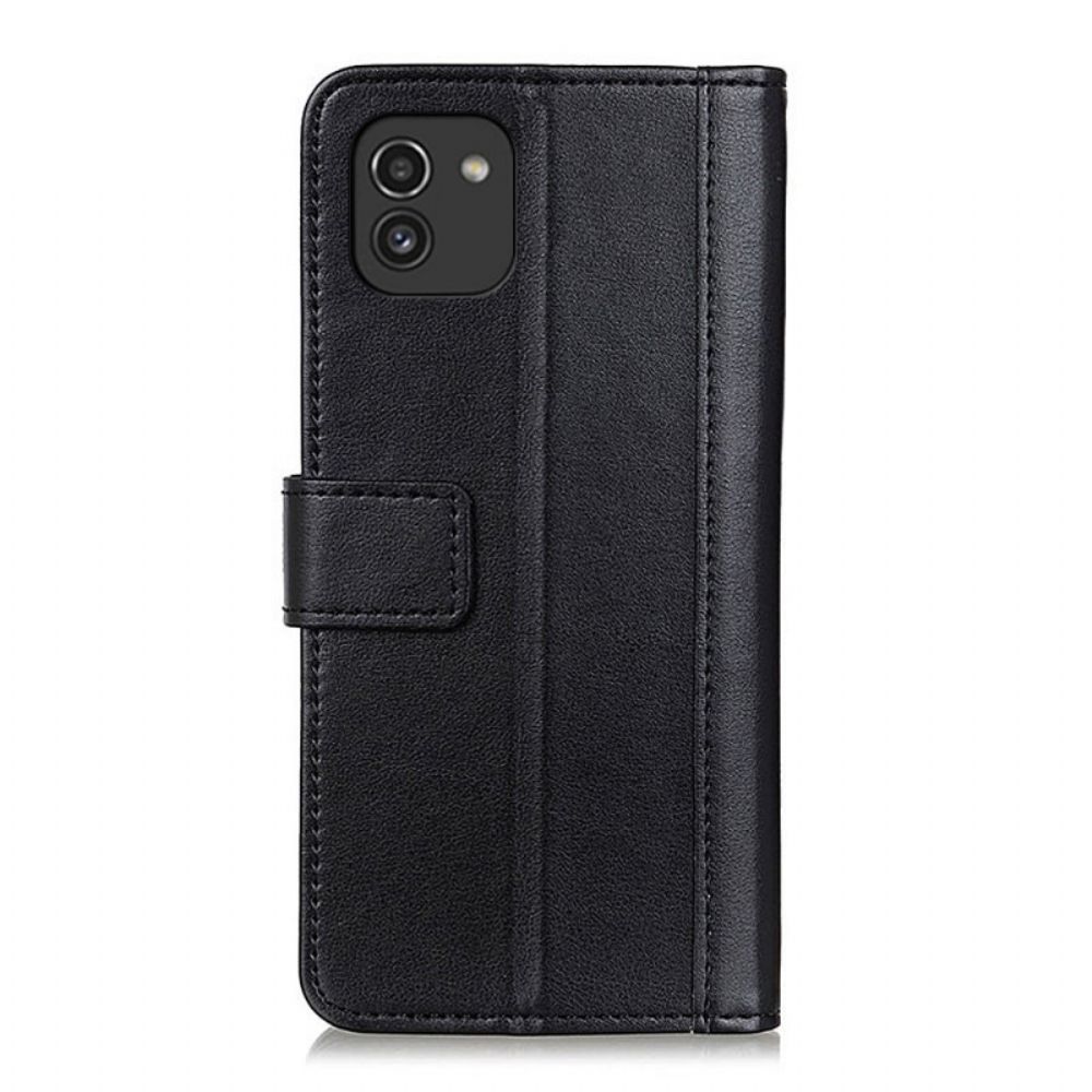 Folio-hoesje voor Samsung Galaxy A03 Stijl Leer Elegantie