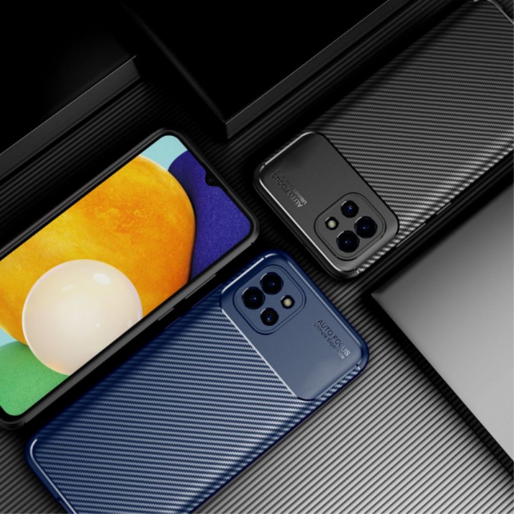 Hoesje voor Samsung Galaxy A03 Flexibele Koolstofvezeltextuur