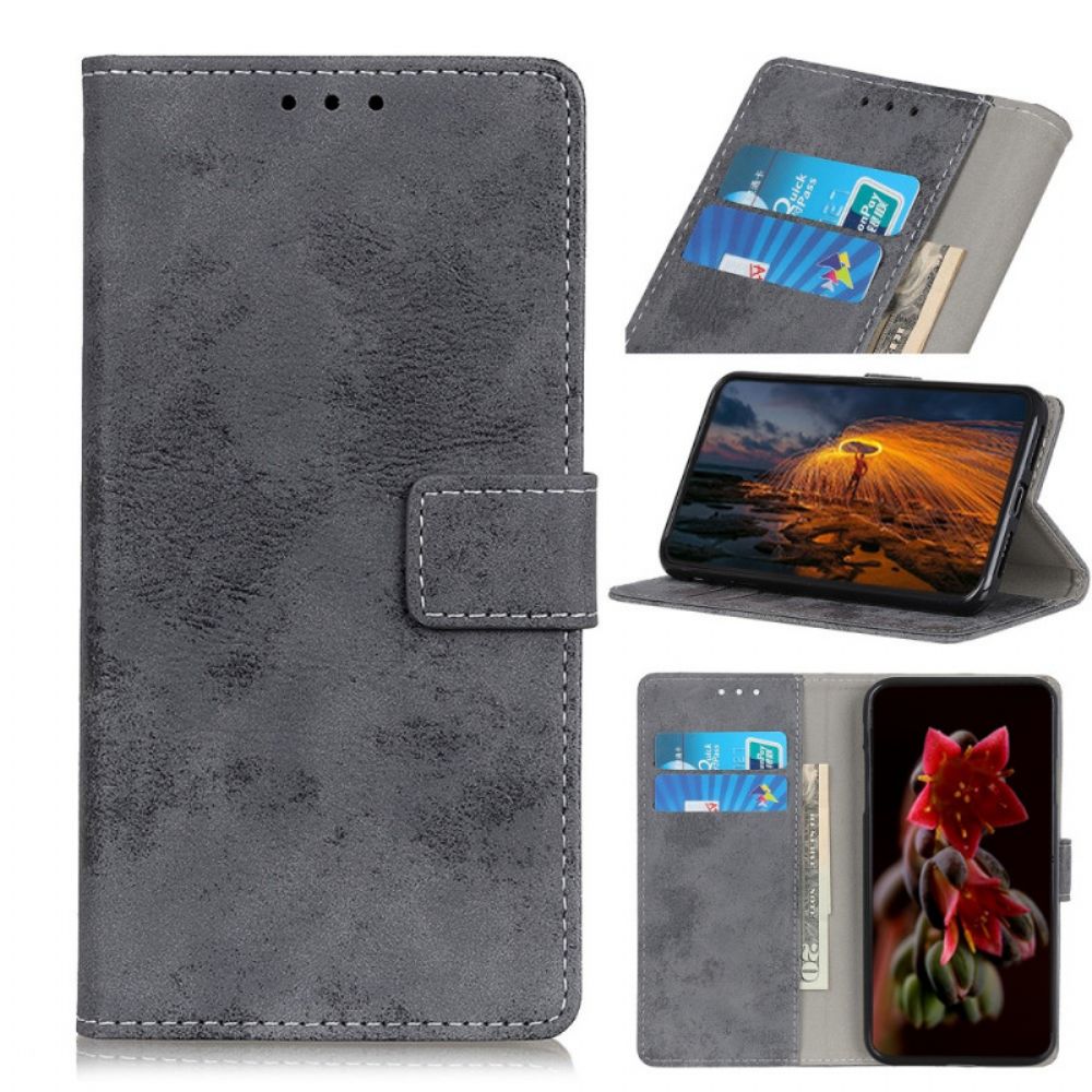 Leren Hoesje voor Samsung Galaxy A03 Vintage Leereffect