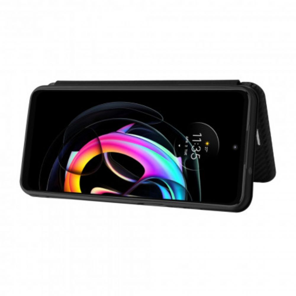 Bescherming Hoesje voor Motorola Edge 20 Lite Folio-hoesje Gekleurde Koolstofsilicone