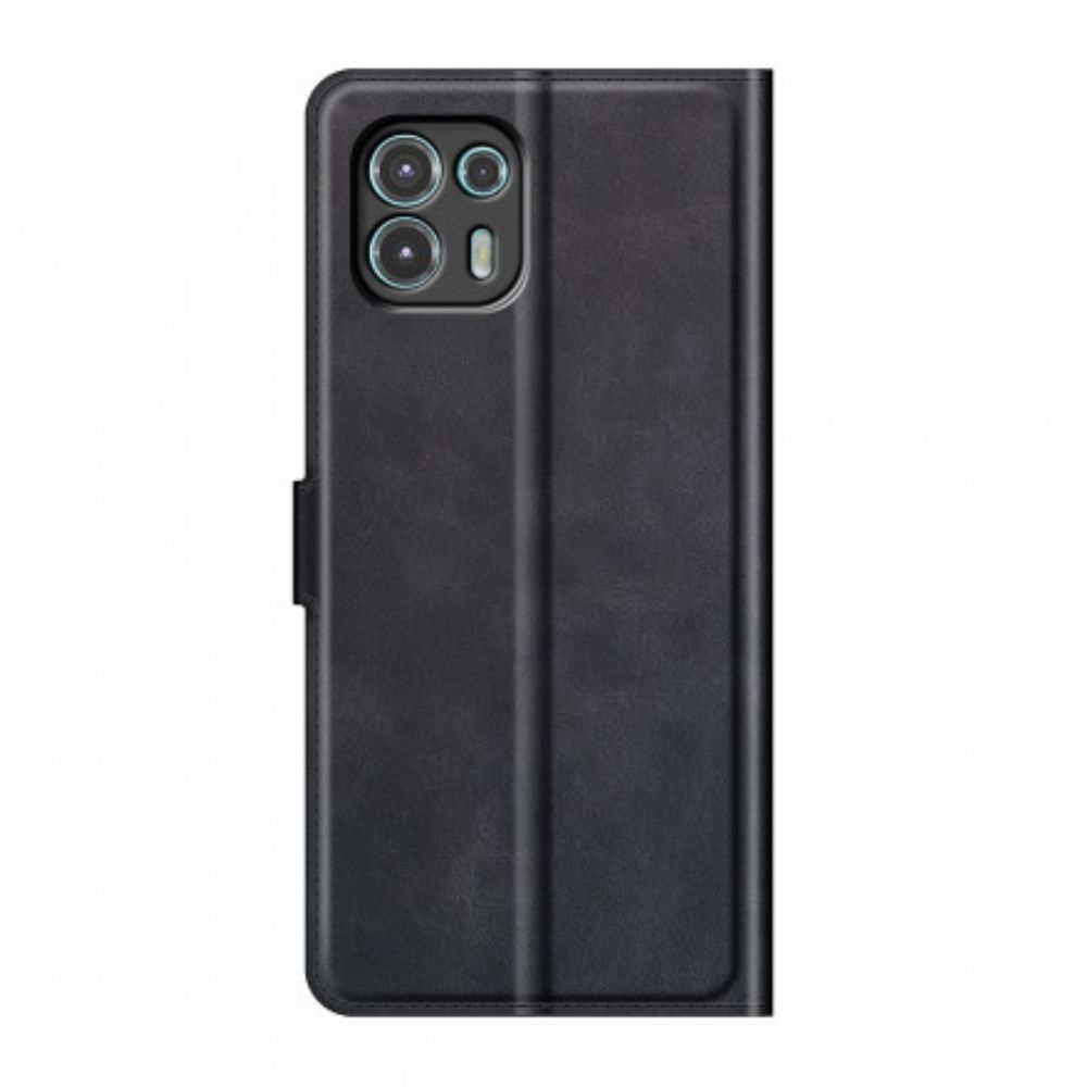 Folio-hoesje voor Motorola Edge 20 Lite Extreem Slank Leereffect