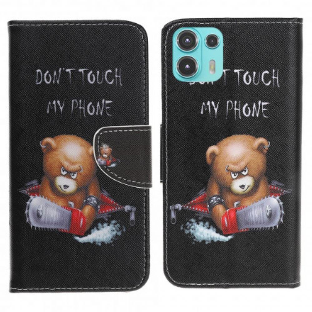 Folio-hoesje voor Motorola Edge 20 Lite Gevaarlijke Beer