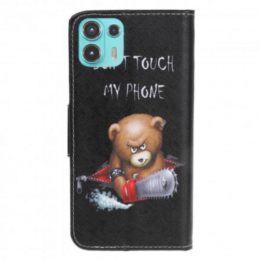 Folio-hoesje voor Motorola Edge 20 Lite Gevaarlijke Beer