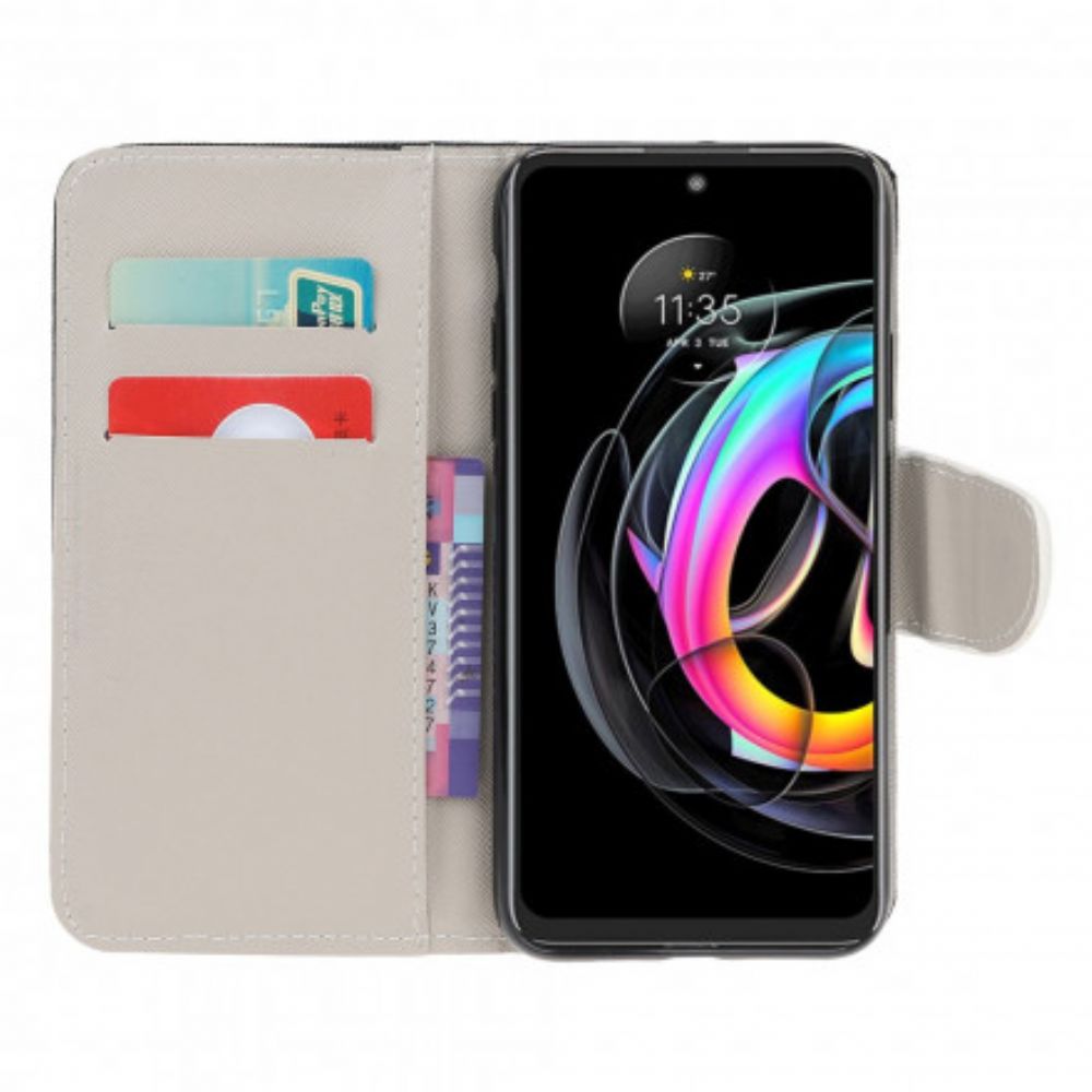 Folio-hoesje voor Motorola Edge 20 Lite Retro Eiffeltoren