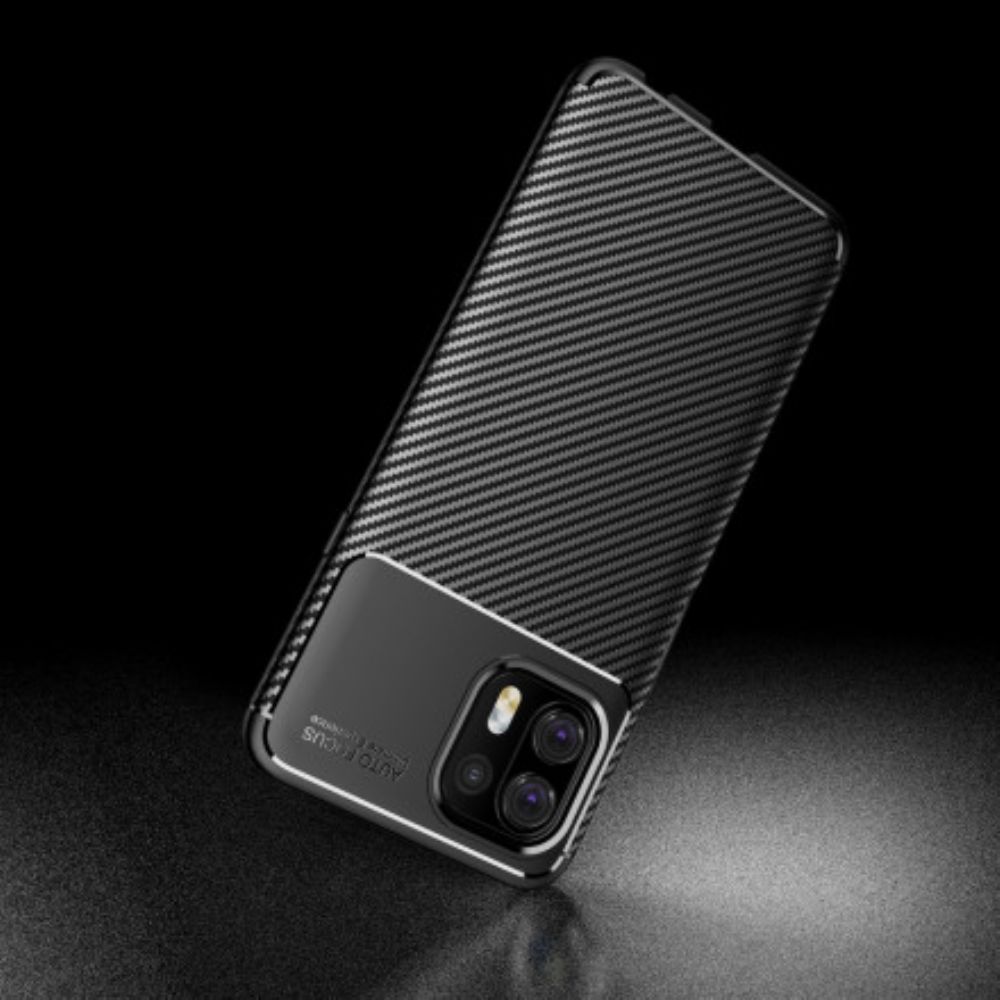 Telefoonhoesje voor Motorola Edge 20 Lite Flexibele Koolstofvezeltextuur