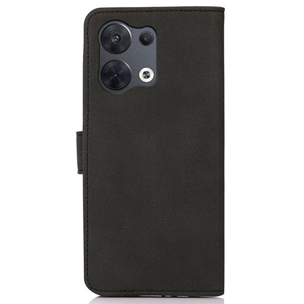 Flip Case voor Oppo Reno 8 Khazneh Mode Leereffect